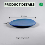 Leafbud Grace Blue Serving Platter (12 inch) - Image 3