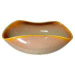 Leafbud Curved Fusion Serving Bowl Mustard - Image 2
