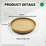 Leafbud Elegance Serving Platter Mustard - Image 3