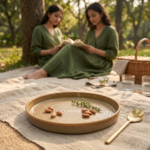 Leafbud Elegance Serving Platter Mustard - Image 9