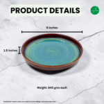 Leafbud Heritage Turquoise Serving Platter (L) - Image 3