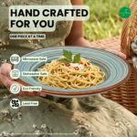 Leafbud Light Green Artware Pasta Plate - Image 6