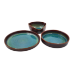 Leafbud Heritage Turquoise Serving Set of 3 - Image 2