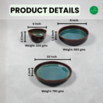 Leafbud Heritage Turquoise Serving Set of 3 - Image 3