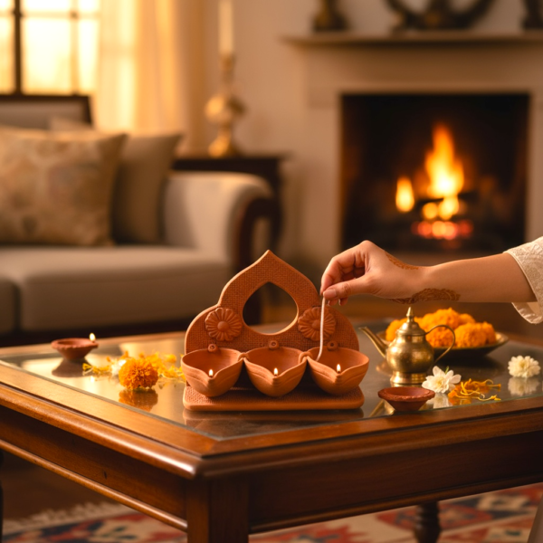 Leafbud GlowDrop Trio Diyas