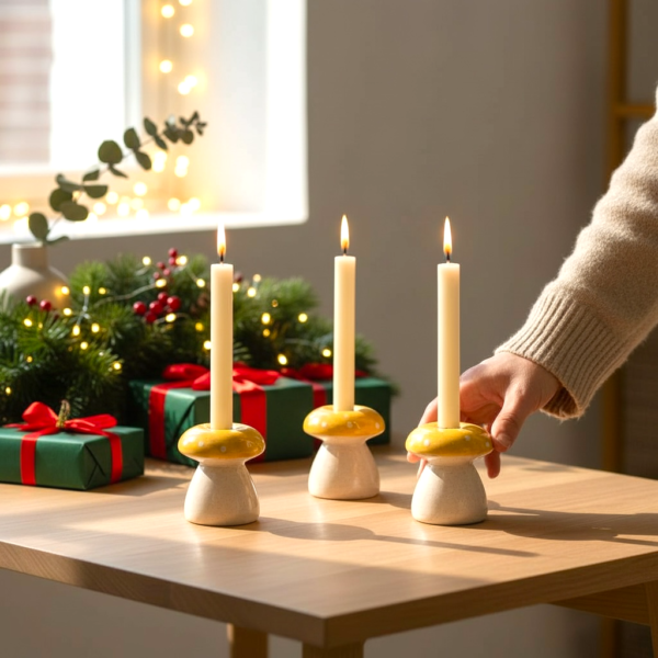 Leafbud Mushroom Glow Holders