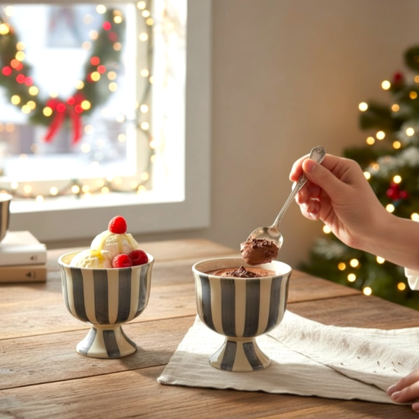 Leafbud Stripe Ice Cream Cups