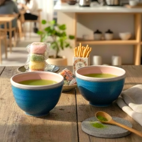 Leafbud Aqua Rose Cups