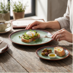 Leafbud Solus Green & Brown Plates Set - Image 8