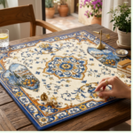 Leafbud Azulea Mahjong Mat - 32 inches - Image 10