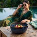 Leafbud Azure Nest Serving Bowl - Image 9