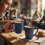 Leafbud Indigo Ribbed Mugs - Image 11
