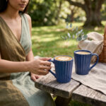 Leafbud Indigo Ribbed Mugs - Image 8