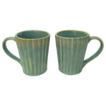 Leafbud Sage Ribbed Mugs - Image 2