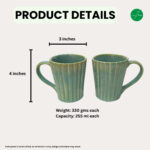 Leafbud Sage Ribbed Mugs - Image 3