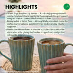 Leafbud Sage Ribbed Mugs - Image 4