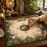 Leafbud Chinoiserie Botanica Mahjong Mat - Image 8