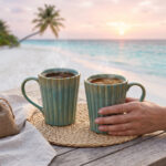 Leafbud Sage Ribbed Mugs - Image 11