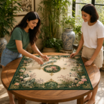 Leafbud Chinoiserie Botanica Mahjong Mat - Image 9