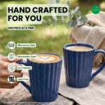 Leafbud Indigo Ribbed Mugs - Image 5