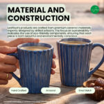 Leafbud Indigo Ribbed Mugs - Image 6