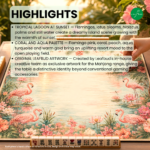 Leafbud Flamingo Lagoon Mahjong Mat - Image 3