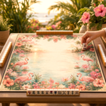 Leafbud Flamingo Lagoon Mahjong Mat - Image 11