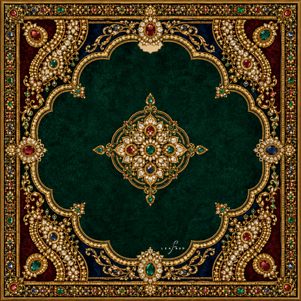 Leafbud Jewels of India Mahjong Mat