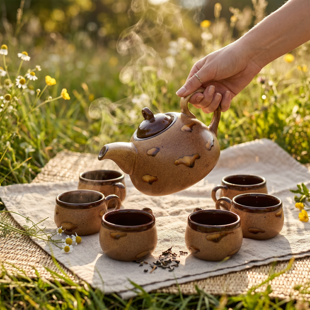 Leafbud Serenity Tea Set - 7 piece set