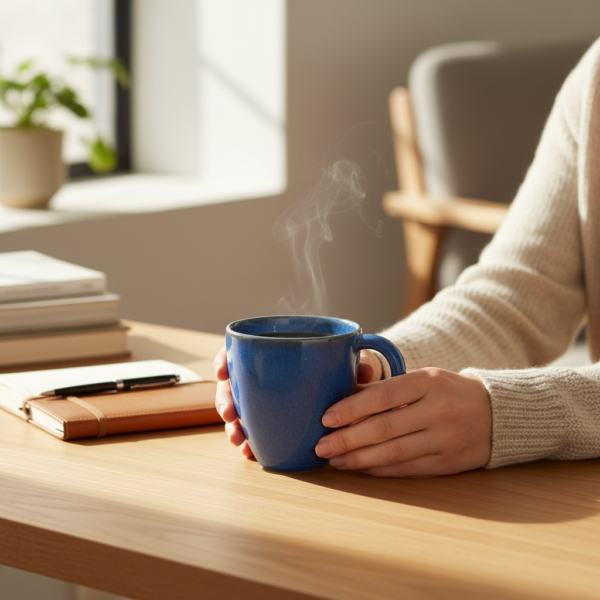 Leafbud Elegance Blue Mug