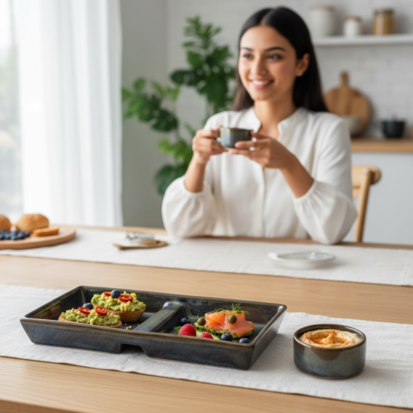 Leafbud Tenebris Serving Platter Set