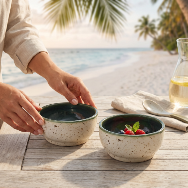 Leafbud Gravel Mould Serving Bowls