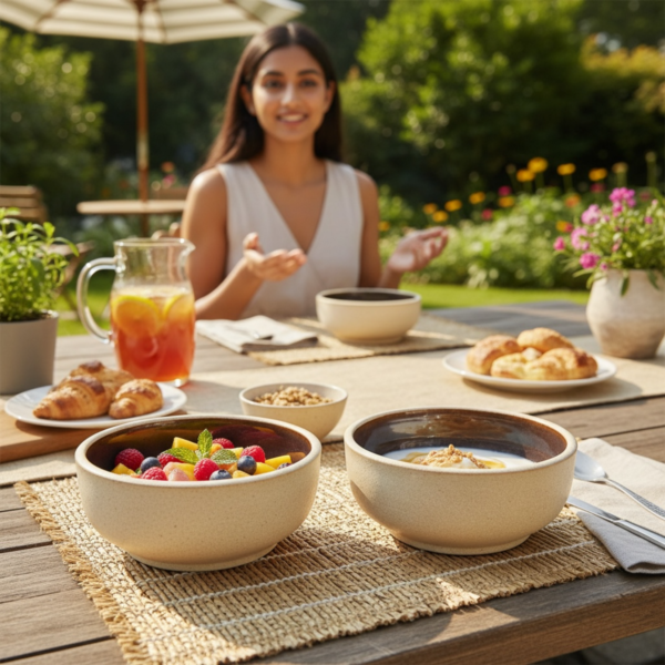 Leafbud Pearl Serving Bowls