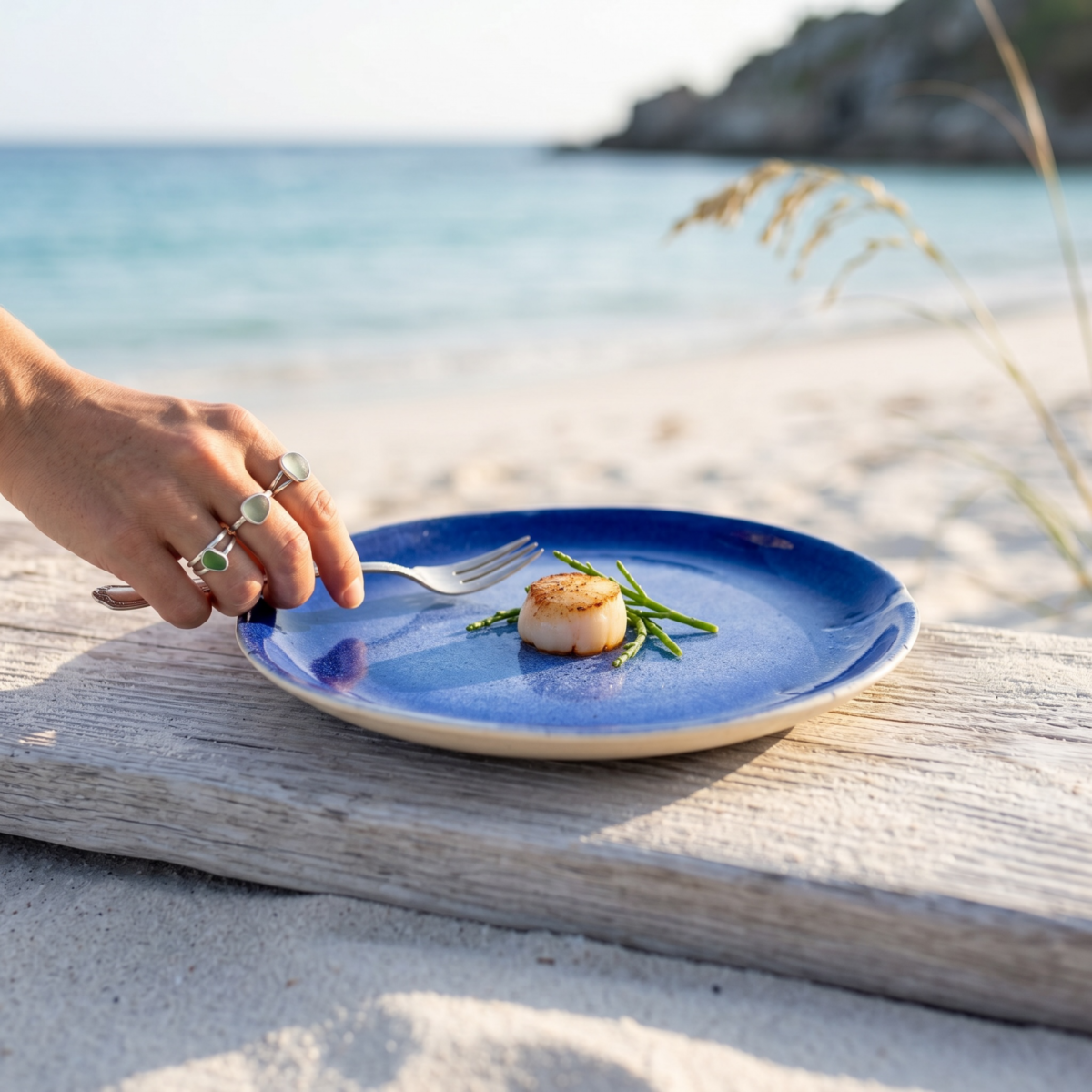 Leafbud Oceanic Impression Meal Plate