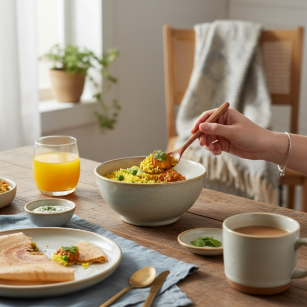 Leafbud Sandwave Serving Bowl (M)