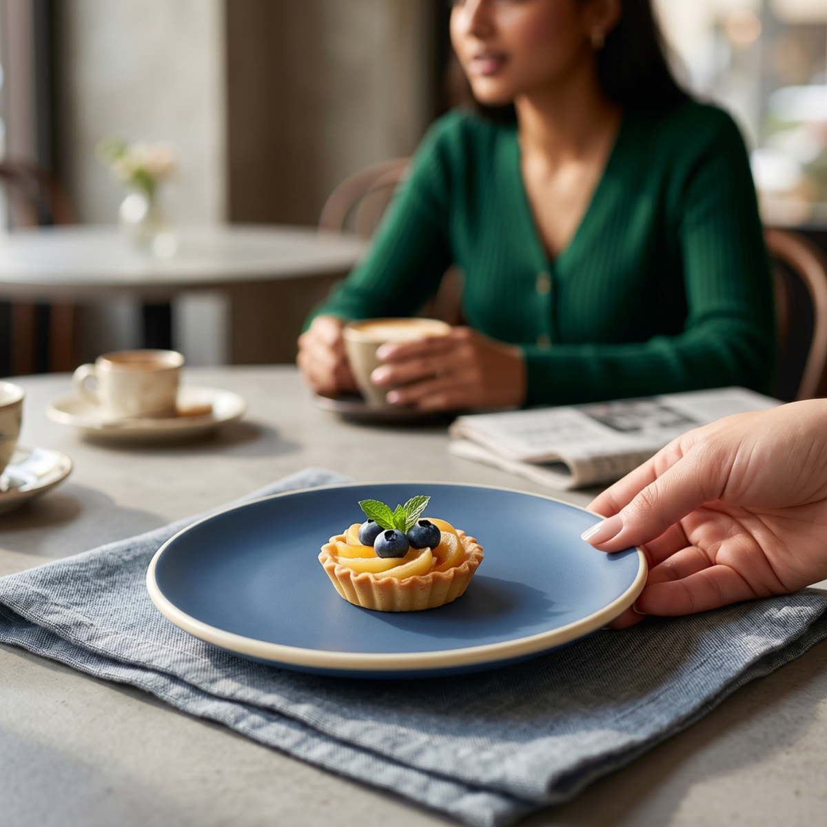 Leafbud Solus Cobalt Blue Plate