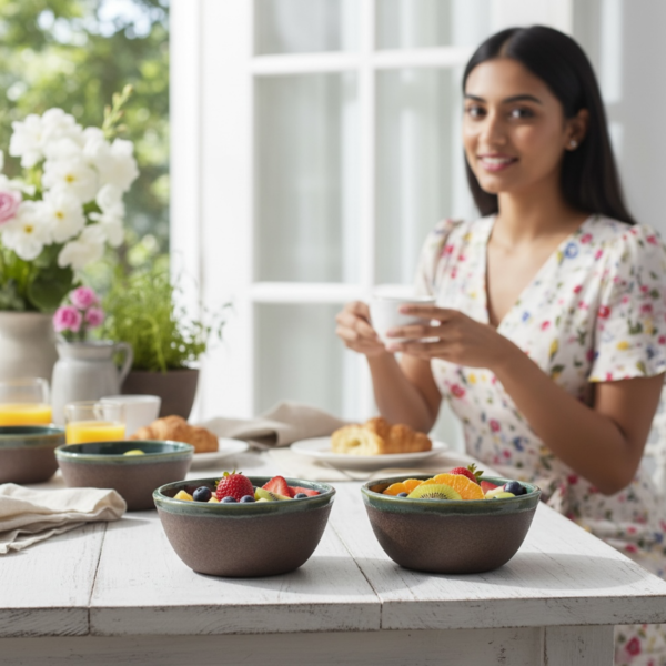 Leafbud Earth Serving Bowls