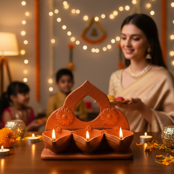 Leafbud GlowDrop Trio Diyas