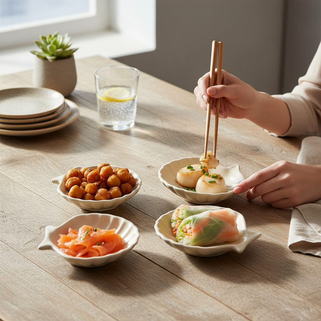 Leafbud Ivory Shell Platters3