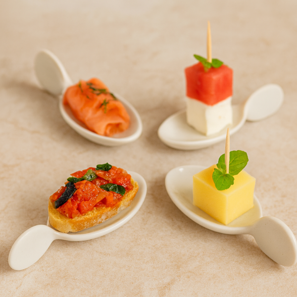 Leafbud Ivory Fin Platters