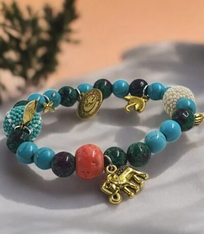leaf bud blue mirage bracelet