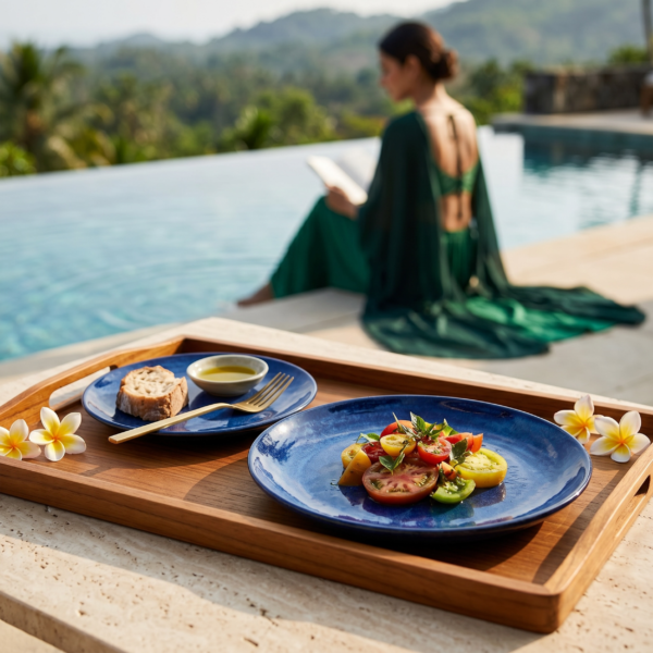 Leafbud Solus Blue Plates Set