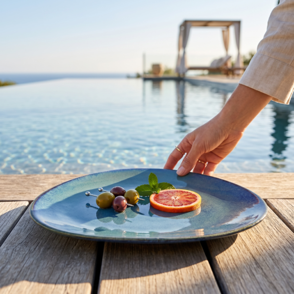 Leafbud Willow Blue Serving Platter