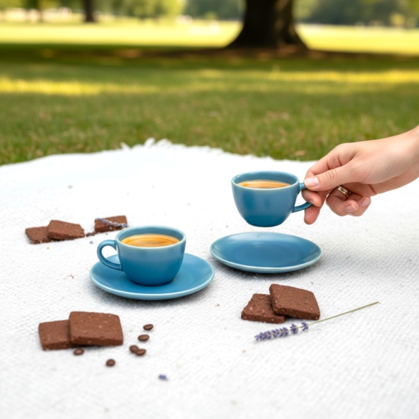 Leabud Demitasse Cup & Saucer - Set of 2