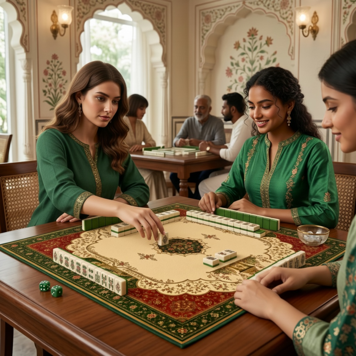 Leafbud Zareen Mahjong Mat