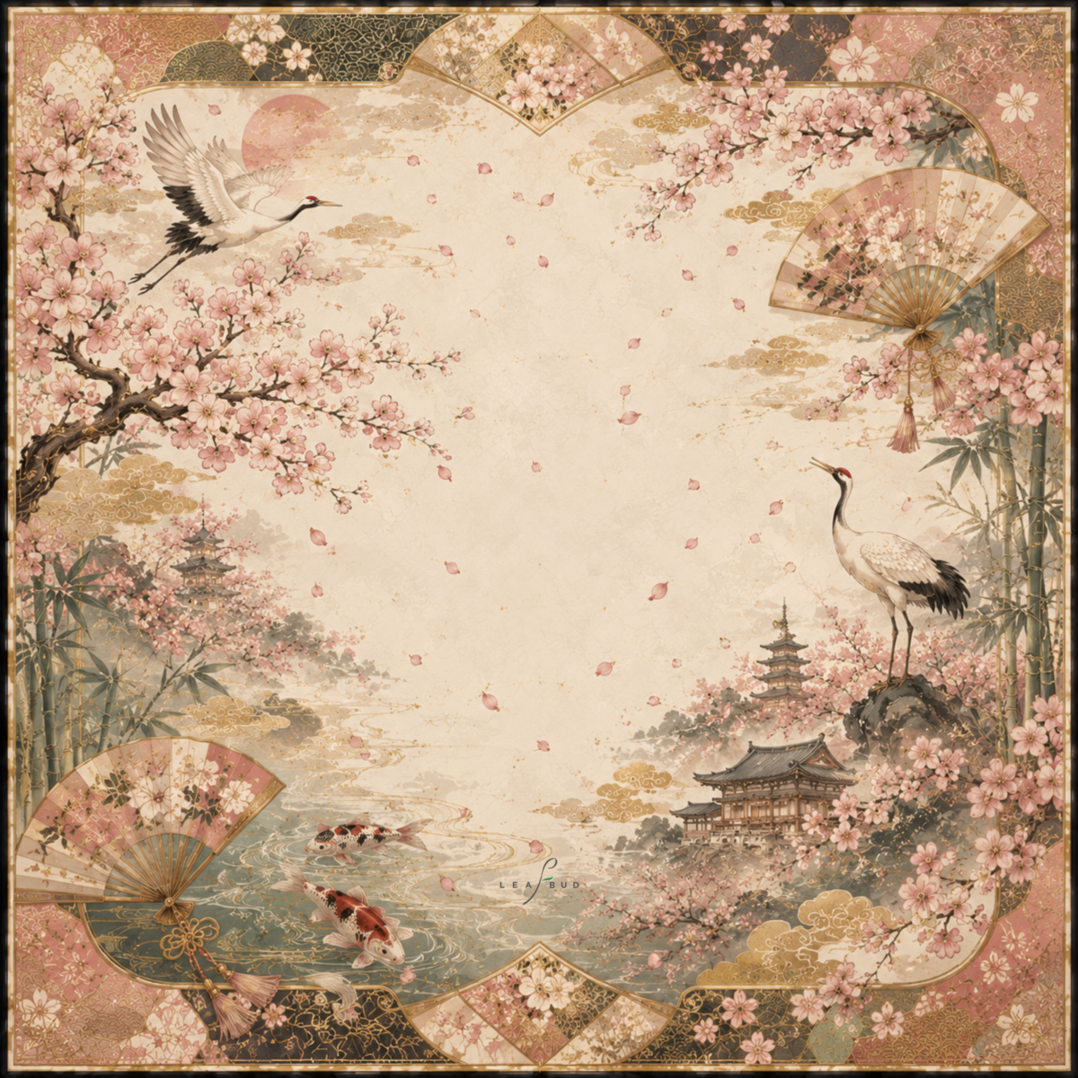 Leafbud Sakura No Hana Mahjong Mat