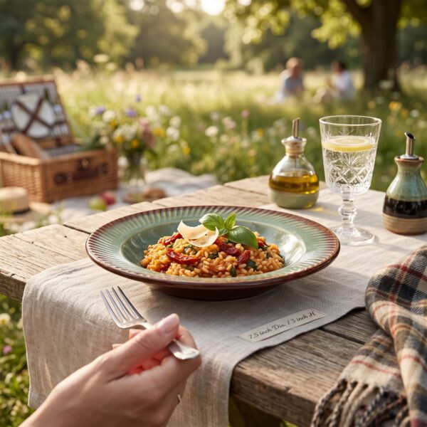 Leafbud Verde Sunburst Pasta Plate