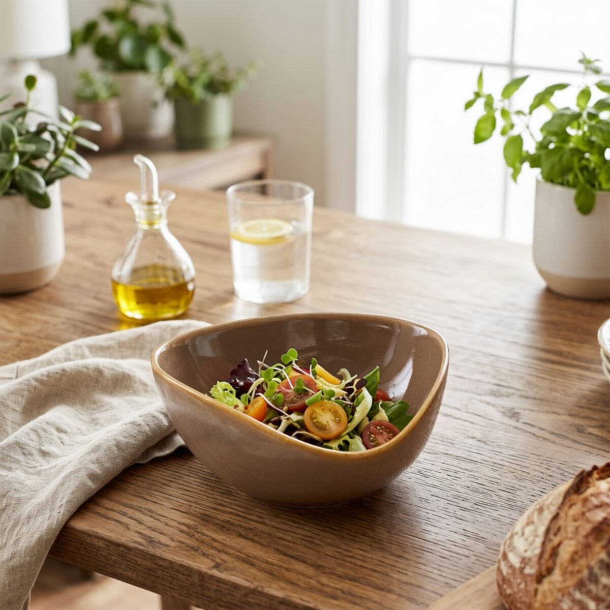 Leafbud Sand Tria Serving Bowl (S)