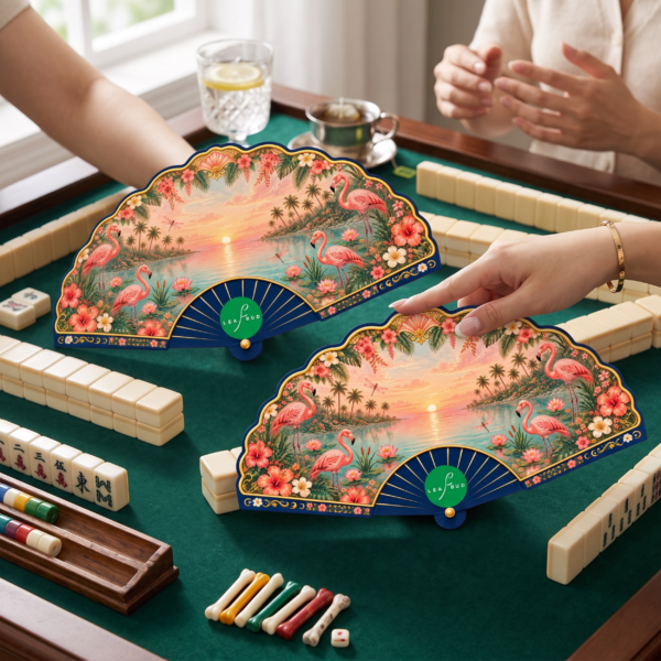 Leafbud Flamingo Lagoon Mahjong Shuffler