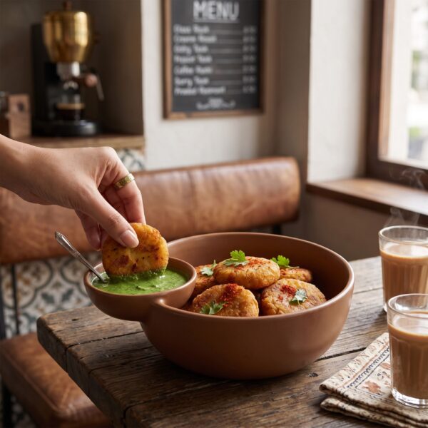 Leafbud Terracotta Duo Bowl